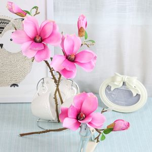 Sztuczny Kwiat Jedwabny Storczykowy Oddział Mini Magnolia Rekwizyty Ślubne Salon Room Home Decoration