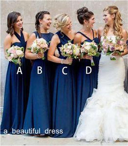 Simple Wedding Party Events A-Line Formal Dresses Chiffion Bridesmaid Dresses Sleeveless Pleat Cheap Long Bridesmaids Dresses Custom Made