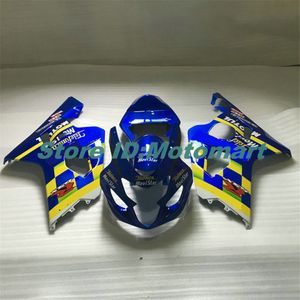 SUZUKI GSXR600 750 K4 04 05 GSXR 600 GSXR 750 2004 2005 mavi sarı grenaj için Motosiklet Fairing kiti SF91 set