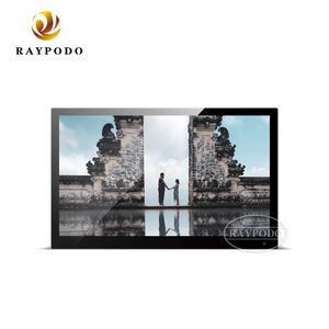 바탕 화면 브래킷 벽 마운트와 Raypodo 14 인치 디지털 포토 프레임 LCD