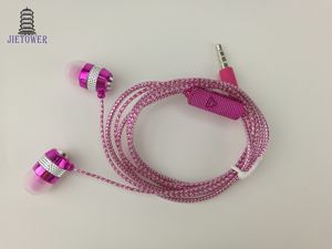 Fabrik-Direktverkauf Großhandel Glanz Glitzer golden Splitter rosa Kopfhörer Ohrmuschel Headset mit Mikrofon Mikrofon Crystal Line 3 Colorcp-15 300 Stück