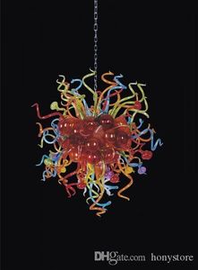 Multi Colored Murano Chandelier Lamp Kitchen Decor Hand Blown Glass LED Blubs Pendant Lamps for Sale