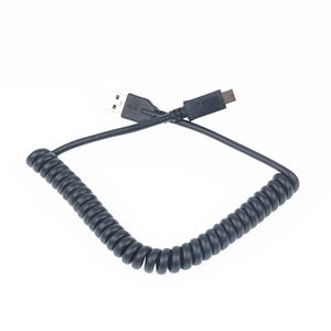 USB 3.0 till Type-C USB-3.1 Kabelkabel Spring Laddningskabel för mobiltelefon