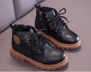 Autumn Winter Girls Boots New Fashion Brand Kids high quality Martin Boots Children Non-Slip Plush Ankle Outdoor Athletic Snow Boots