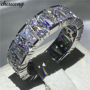 Choucong einzigartiges Versprechen Finger Ring 925 Sterling Silber Diamond Engagement Band Ringe für Frauen Männer Hochzeit Schmuck