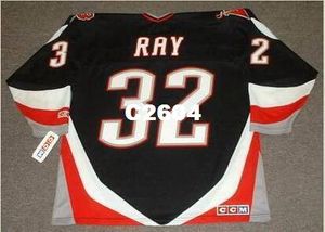 رجال الهوكي #32 روب راي 1999 CCM Retro Away Home Hockeys Jersey Custom أي اسم أو رقم الرجعية القمصان