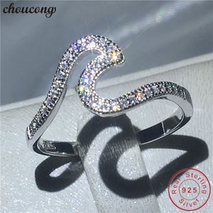 Choucong Beliebte Feine Echt Soild 925 sterling Silber ring Diamant-verlobungshochzeits-band Ringe Für Frauen männer Bijoux