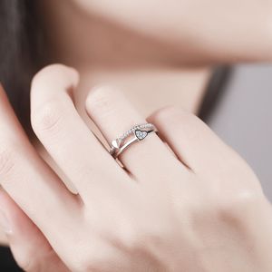 Rose Gold Color Wedding Rings For Women Engagement Ring Love Promise Ring Luxury Rings Couple Girls Band