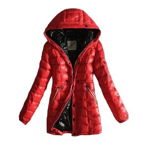 Winter Down Jackets Kobiety projektantka z kapturem długą kurtkę ciepłe ubranie na zewnątrz płaszcze śniegu kobiety dostosowują rozmiar dla kobiet