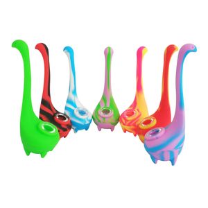 7" Dinosaur Silicone Dab Rig With Glass Bowl Accessory Cool Cute Unique Novelty Smoking Dry Herb Tobacco Flowers Wax Oil Concentrate bubbler