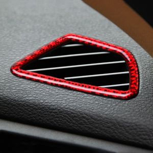 Cruscotto in fibra di carbonio condizionatore d'aria cornice di sfiato decorazione adesivi copertura trim per BMW E70 X5 2008-2013 accessori auto