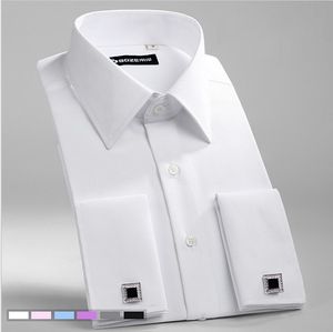 Nuovo stile cotone bianco uomo matrimonio ballo cena sposo camicie indossare sposo uomo camicia classica a righe uomo camicie eleganti 37-46 316S