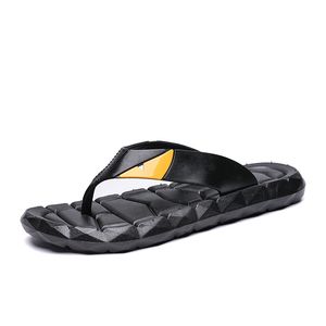 MCM Slippers 2014 New Womens Men Stylish Brown PU Leather Flip Flops High Quality Ladies Flat 