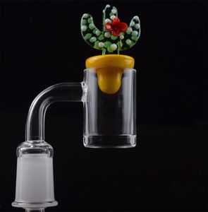 Cam Su Borular için Carb Cap Duck Cactus ile DHL'in 5mm Alt XXL Flat Top 10mm 14mm 18mm erkek dişi Kuvars Banger Tırnak