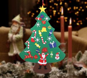New Festive Feltro Albero di Natale Regali di Capodanno Giocattoli per bambini Albero artificiale Appeso a parete Ornamenti Decorazione natalizia
