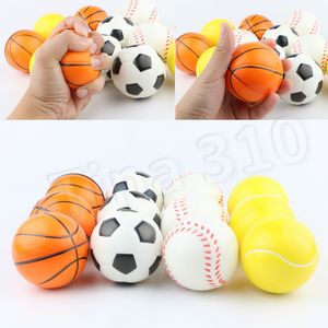 Beisebol Futebol Pet Dog Brinquedo Bolas de Esponja 6.3cm Soft PU Espuma Bola De Descompressão Brinquedos Novidade Esporte Brinquedos Para Crianças T2G5033