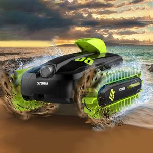 2,4 G ferngesteuertes Amphibien-Crawler-Tank-Stunt-Auto-Spielzeug, Verformung auf dem Wasser, zwei Modelle, 360 ° drehbar, Weihnachtskind-Geburtstagsgeschenk für Jungen, 2-1