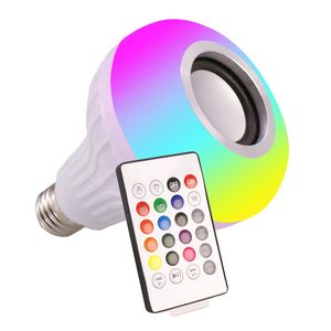 Crestech LED -Glühbirnen 24 Schlüsseln Fernbedienung E27 RGB Wireless Bluetooth -Lautsprecher LED -Lampen -Leuchte 12W Musik spielen