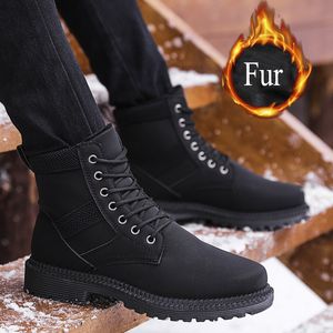 Hot Sale-Winter Fashion Snow Boots Big Size Boots Men Waterproof Hiking Chaussure Homme Light Warm Ankle Work Shoes