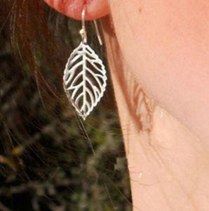 Europe and America Trade Fashion Exquisite Simplicity The Forest Metal Leaves Earrings Hot Selling Metal Leaf earring 2 Colors Free Shipping