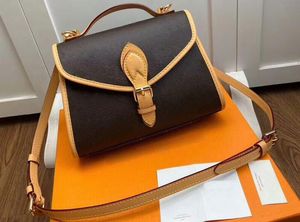 Realfine888 5A M44919 23.5 سم Ivy Momogran Canvas Bag ، مع حقيبة غبار ، شحن مجاني DHL