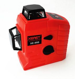 Freeshipping High Quality XE-65D Laser 12 Line 3D Laser Level 360 Vertikal och Horisontell Xeast 3D Laser Level Självnivellerande röd stråle