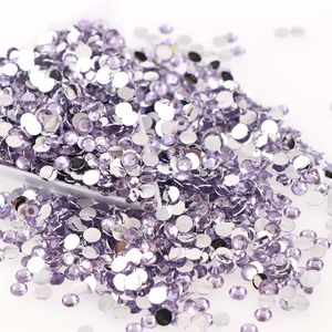 Leichte lila 10000pcs 2mm/3mm/4mm/5 mm rundes Harz Flachback -Strass DIY Nail Art Phone Schuhe Dekorationen