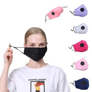 Face Mask With Breath Valve Anti-haze Dust Designer Masks Cotton Riding Breathable Mask Can Be Inserted Filter