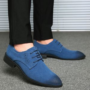 Lässige Business-Schuhe für Herren zum Schnüren, Wildleder, leicht, bequem, zum Fahren, flache Herren-Schuhe, klassische Retro-Oxfords, EU-Größen 38–48