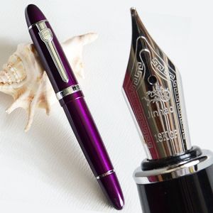 Fountain Pen 18kgp 0,7 mm Średni szeroki Jinhao 159 Nib Purple Biały czarny pomarańczowy niebieski żółty 19 kolorów