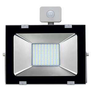 Iluminação ao ar livre LED Holofotes 100W Proteção de Sensor de Movimento Floodlight Waterproof Working Light Branco