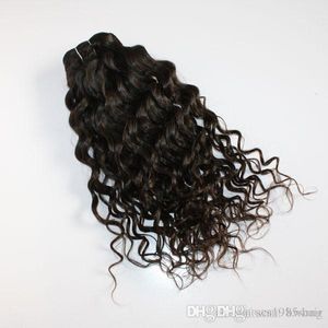 CE認定ブラジルの巻き毛織り6個/ロトバージンイタリアカール人間の髪織り100％未処理の髪の緯糸ナチュラルカラーの無料透明