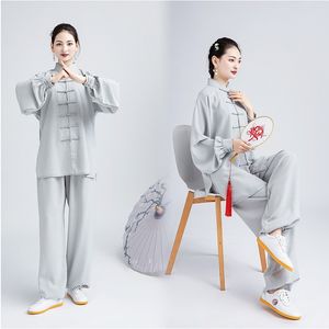 Mode Damen lose zweiteilige Sets Kleidung im chinesischen Stil Baumwolle Leinen Top + Hose Tang-Anzug Freizeitanzüge