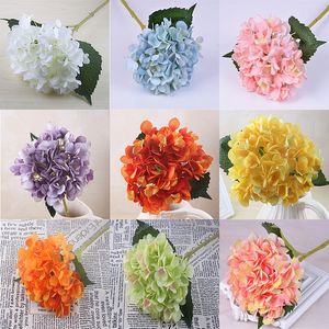 Artificial Flores Hydrangea Cabeça de Flor Falso Silk Wedding Party Hortênsias real Toque Único Casa Decorações grátis DHL HH7-2033