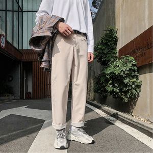 Spring New Corduroy Pants Men Fashion Retro Solid Color Casual Trousers Man Streetwear Hip Hop Loose Joggers Sweatpants Male