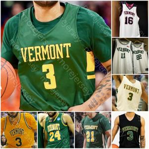 커스텀 UVM Vermont Catamounts 농구 저지 NCAA College Anthony Lamb Ryan Davis Duncan Smith Duncan Deloney Demuth Giddens 슬개골