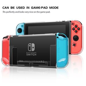 Anpassad design Bildnamn Foto Avtagbar Crystal PC Transparent Case för Nintendo Nintend Switch NS NX Fall Hård Clear Back Cover