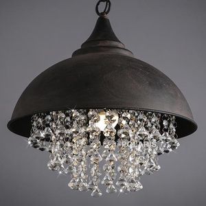 Ny vintage lampa loft ljuskrona belysning moderna kristall hängsmycke hängande ljus för hem hotell restaurang dekoration