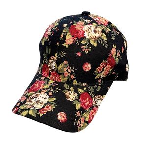 Moda lüks tasarımcı ayarlanabilir güzel çiçekler kadınlar erkeklerin seyahat güneş şapkaları için rahat beyzbol topu kapaklar