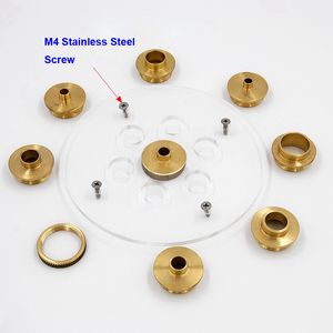 Elektrisk router Round Base Plate Tool Parts 10pcs mässing Router Mall Guide Bussningar Gravering och trimmaskinstillbehör