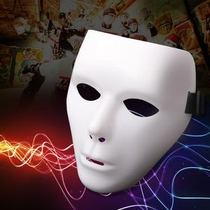 Fantastica maschera in PVC Maschere da ballo fantasma Maschera hip-hop Luci notturne bianche per bar di casa Oggetti di scena per feste in discoteca Halloween