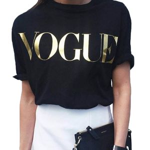 T shirt das mulheres Vogue mulheres manga curta camiseta moda estilo coreano roupas soltas top preto camiseta tops ocasionais para
