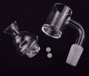 Quartzo Banger 25 milímetros prego OD com Spinning tampão Carb e Terp pérola por tubo de água de vidro Bong
