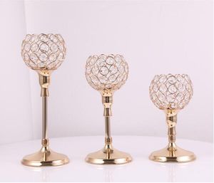 Wedding Centerpieces Candlesticks Gold color Acrylic Candle Holders one Set of 3 three sizes for wedding home Table Centerpieces