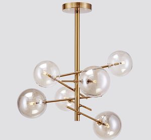 現代の人格マジック豆ガラスペンダントランプデザイナーツリーの枝ガラスボールぶら下げランプ現代の照明器具