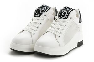 Hot Sale-Spring New Mångsidig Wedge Heel With Women's Shoes Casual Sports White Shoes