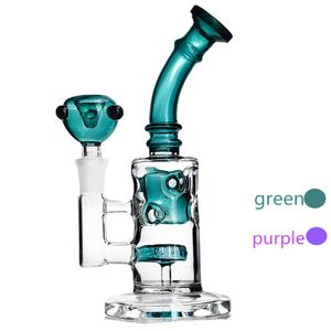 8.4 inch unique heady glass hookah dab rigs recyle type with 14 mm joint bowl