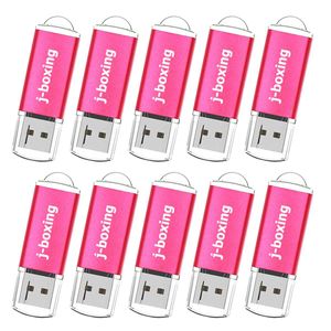 Bulk 10st USB 2.0 Flash Drives 2 GB Memory Stick Rectangle High Speed ​​Thumb Pen Drive Storage Promotion Gift Färgglad för dator bärbar dator