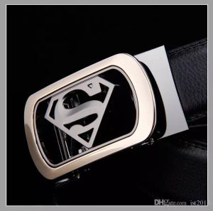 Cinture di design da uomo Cintura da uomo di alta qualità Cinture in pelle con fibbia automatica Superman di lusso per cinturoni Hombre