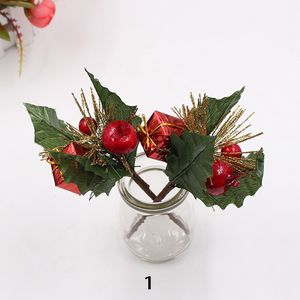 100pcs MOQ Artificial Flower Red Pearl Berries Branch for Wedding Christmas Tree Decoration DIY Craft Holly Berry Stems Floral Arrangement